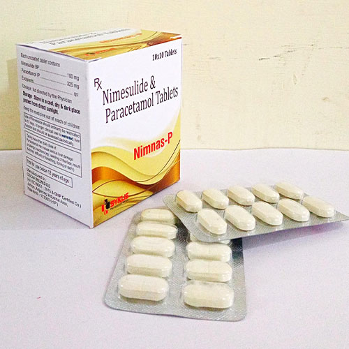 Product Name: Nimnas P, Compositions of Nimnas P are Nimesulide & Paracetamol - Space Healthcare