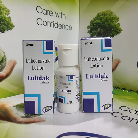 Product Name: Lulidak, Compositions of Lulidak are Luliconazole Lotion - Dakgaur Healthcare