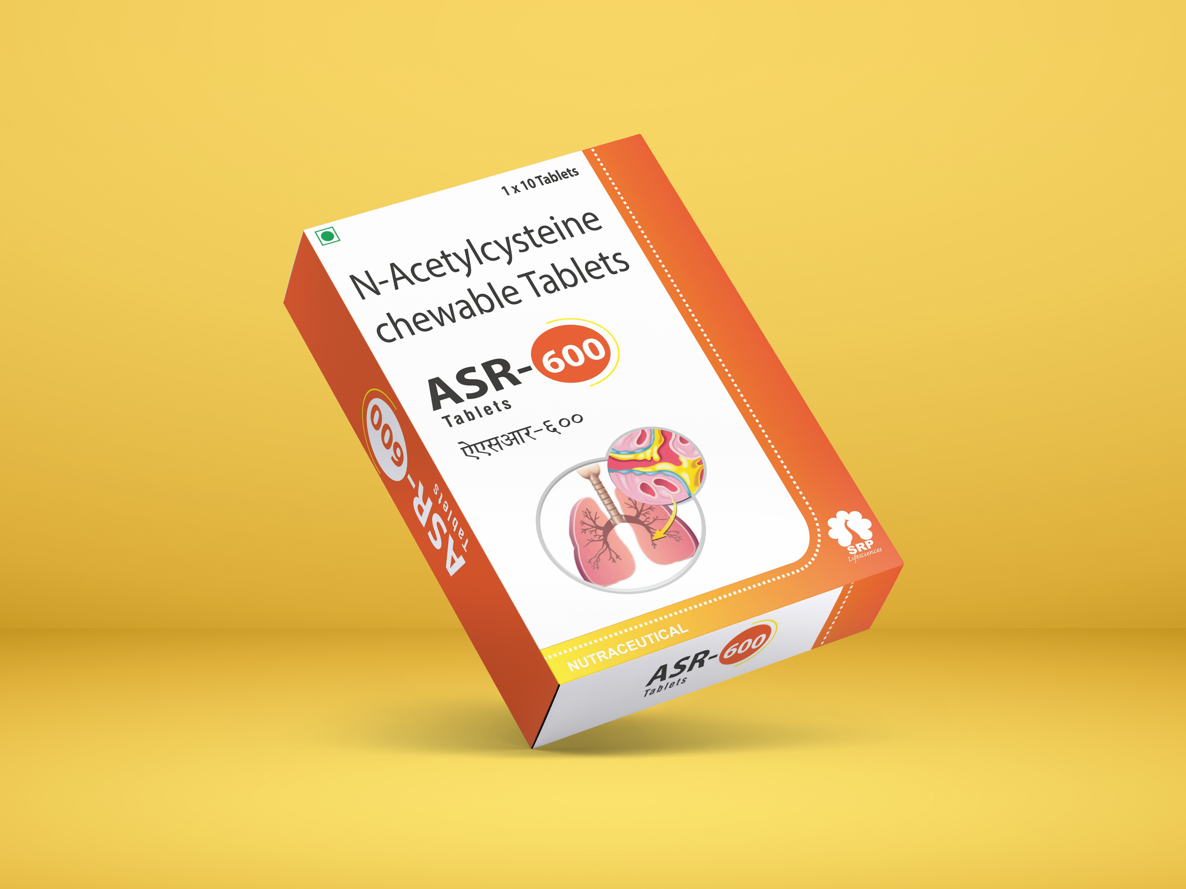 Product Name: ASR 600  , Compositions of N-Acetylcysteine 600 mg are N-Acetylcysteine 600 mg - Cynak Healthcare