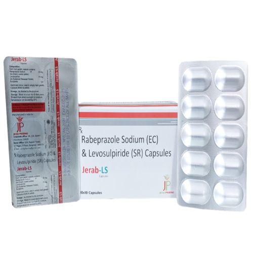 Product Name: JerabLS, Compositions of JerabLS are Rabeprazole Sodium (EC) & Levosulpiride(SR) Capsules - Jecks Pharma