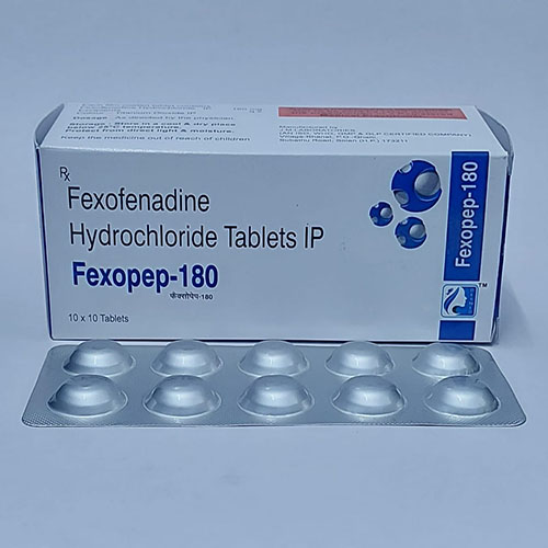 Product Name: FEXOPEP 180, Compositions of FEXOPEP 180 are Fexofenadine Hydrochloride Tablets IP - WHC World Healthcare