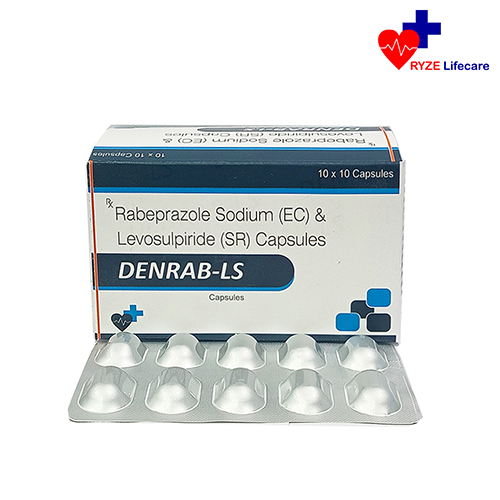 Product Name: DENRAB LS, Compositions of DENRAB LS are Rabeprazole Sodium  (EC ) & Levosulpiride (SR) Capsules  - Ryze Lifecare