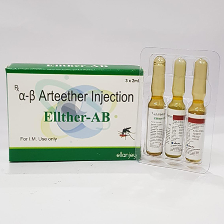 Product Name: Ellther AB, Compositions of Ellther AB are Alpha-Beta Arteether Injection - Ellanjey Lifesciences