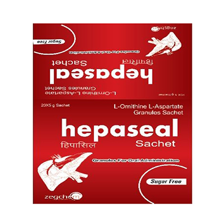 Product Name: Hepaseal, Compositions of Hepaseal are L-Ornithine L-Aspartate & Pancreation Granules Sachet - Zegchem