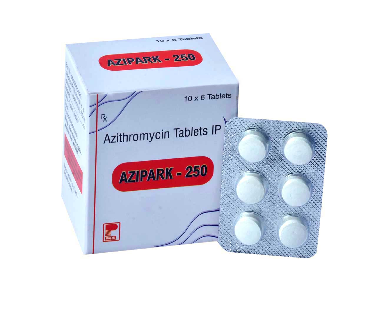 Product Name: Azipark 250, Compositions of Azipark 250 are Azithromycin Tablets IP - Park Pharmaceuticals