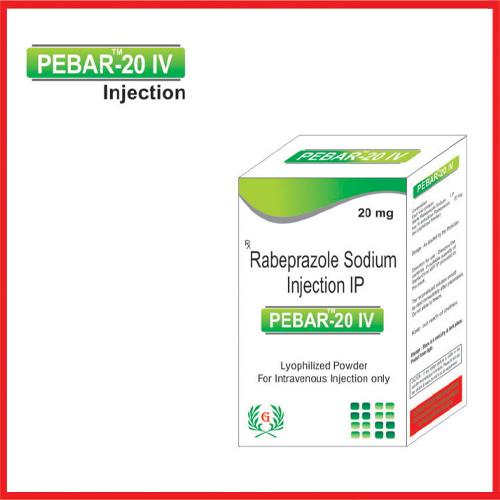 Product Name: Peber 20 IV, Compositions of Peber 20 IV are Rabeprazole Sodium Injection IP - Greef Formulations
