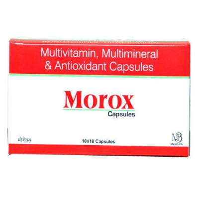 Product Name: Morox, Compositions of Morox are Multivitamins with Multimineral & Antioxident Capsules - Maksun Biotech Pvt. Ltd.